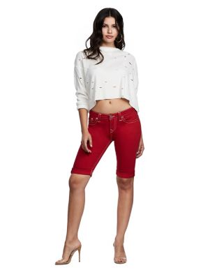 red true religion shorts womens