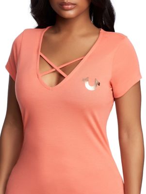 criss cross front tee