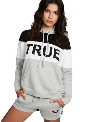 true religion color block hoodie