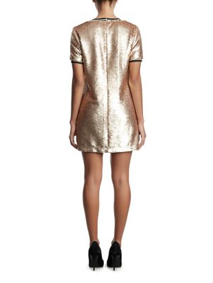 metallic sequin dress