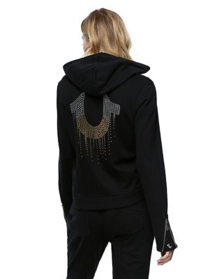 oversized crystal hoodie