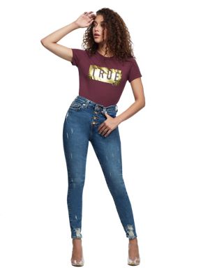 women's high rise ankle jeans