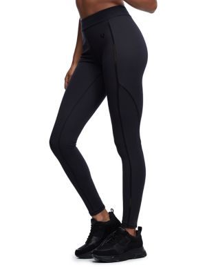 mesh stripe trousers