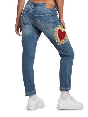 true religion jeans with patches