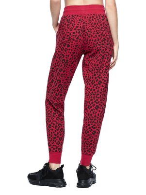 black leopard joggers