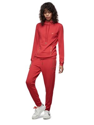 logo hooded jogger set