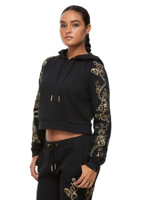 crop hoodie and sweatpants