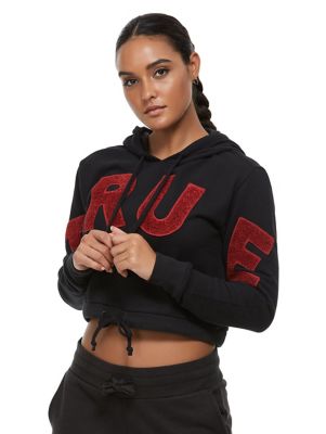 true religion cropped hoodie