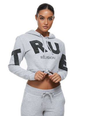 true religion cropped hoodie