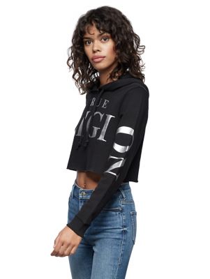 true religion cropped hoodie