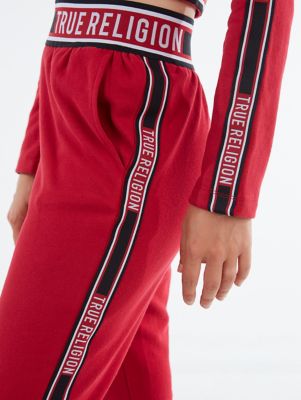 red true religion jogging suit