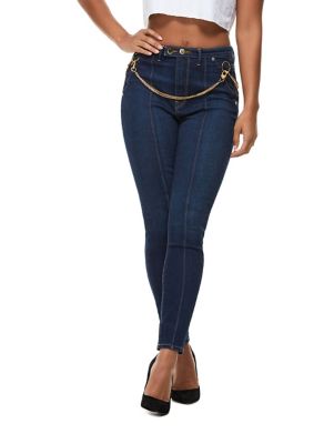 denim high rise pants