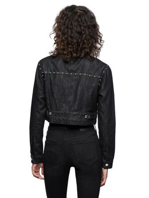 true religion black denim jacket