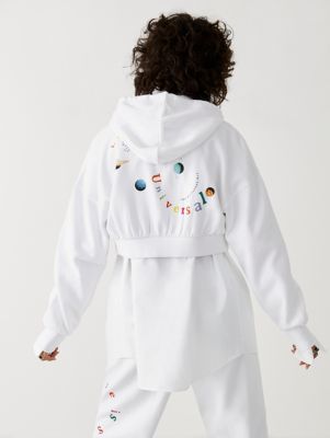 graphic crop hoodie