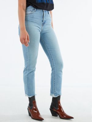 HIGH WAISTED FRAY HEM JEAN