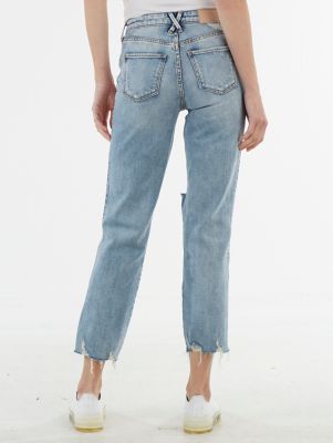 High Waist Crop Straight Jean