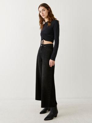 drawstring long sleeve top