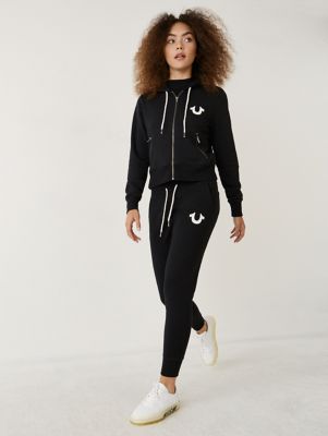 logo hooded jogger set