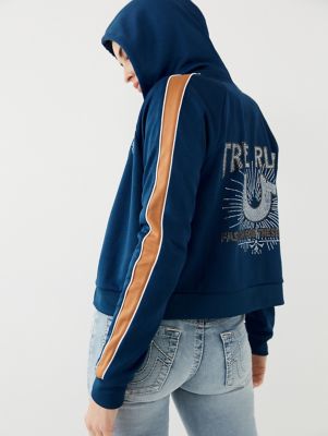 crop zip hoodie tracksuit
