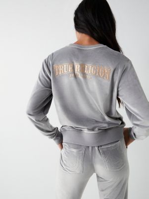 VELOUR LOGO SWEATSHIRT