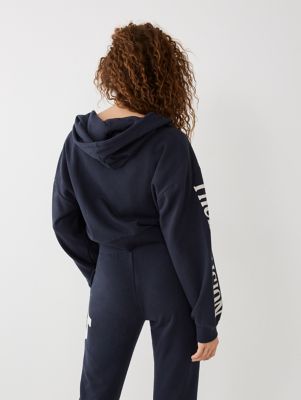 crop zip hoodie tracksuit