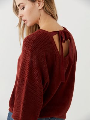 forever 21 open back sweater