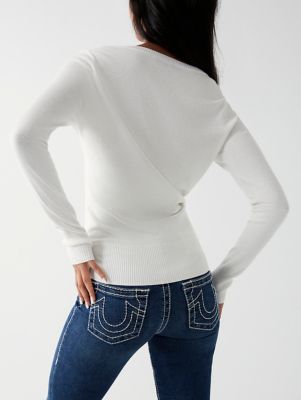 white true religion sweater