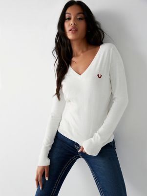 white true religion sweater