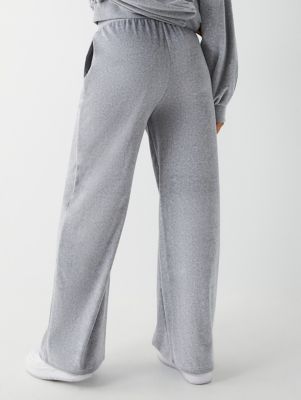 velour wide leg joggers