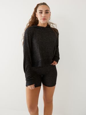 KNIT CROP HOODIE