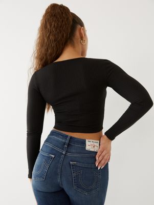 LONG SLEEVE CORSET TOP
