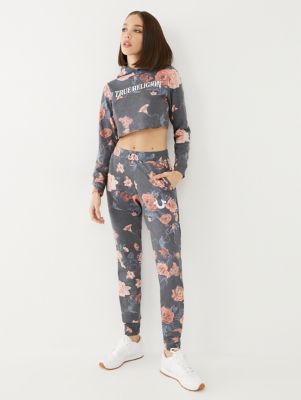 anthropologie floral joggers