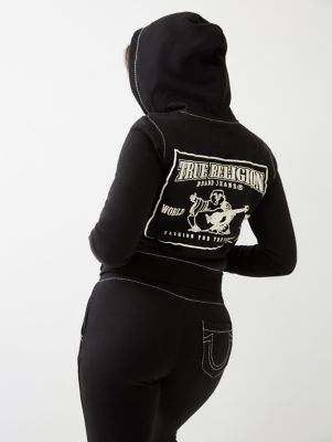 TRUE RELIGION Jersey Zip Hoodie