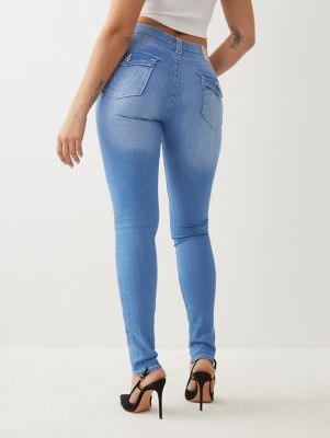 True Religion Stella Low Rise Skinny Jean in Red