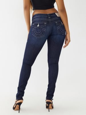 True Religion Stella Low Rise Skinny Jean in Red