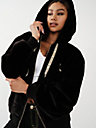 FAUX FUR LOGO RELAXED JACKET