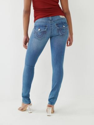 True Religion Stella Low Rise Skinny Jean in Red