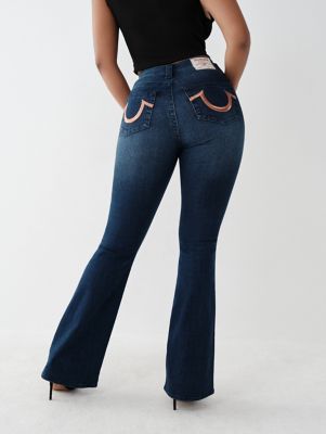 Ring My Bells Bell Bottom Flare Jeans - Dark Wash