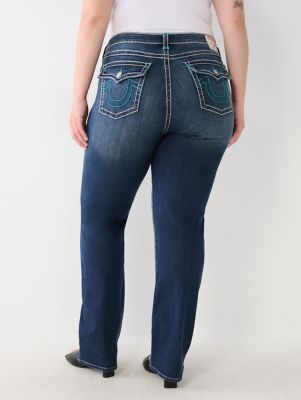 Plus Size Vigoss® Thick Stitch Dark Wash Bootcut Jean