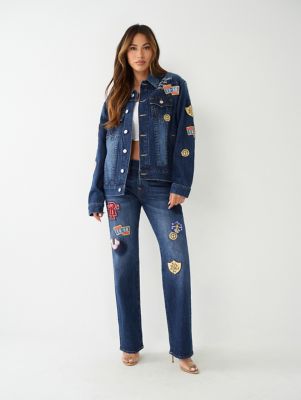 Women's All About The Patch Crop Denim Jacket  Denim jacket patches, Denim  jacket, Patches jacket