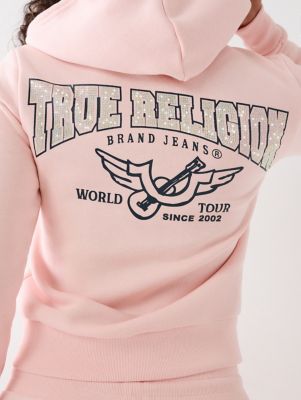 True religion hoodie pink sale