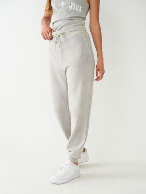 Plt Ash Grey Established Slogan Casual Joggers