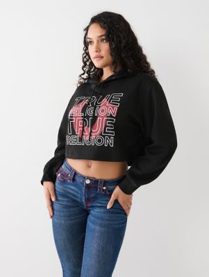 True religion 2025 cropped hoodie