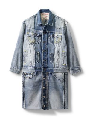DENIM TRENCH COAT