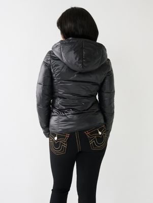 True religion hooded puffer hot sale jacket