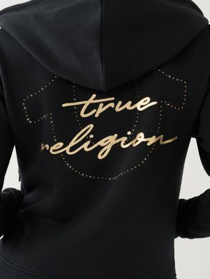 CRYSTAL HS METALLIC TRUE RELIGION HOODIE