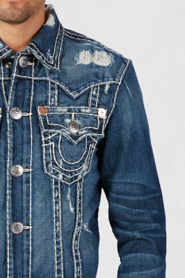 true religion denim vest