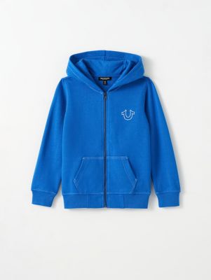 BOYS STITCH LOGO ZIP HOODIE