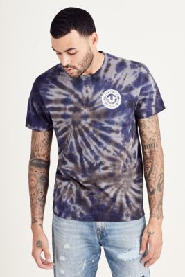 blue tie dye true religion shirt