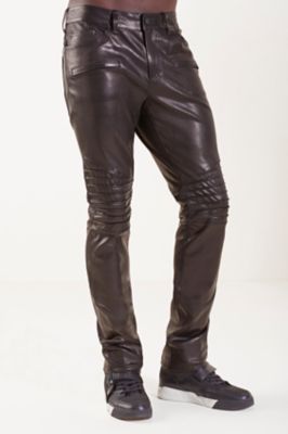 BIKER STRAIGHT LEATHER MENS PANT - True 